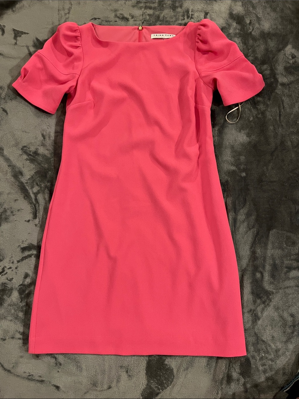 Trina Turk Hot Pink Puff-Sleeve Mini Dress